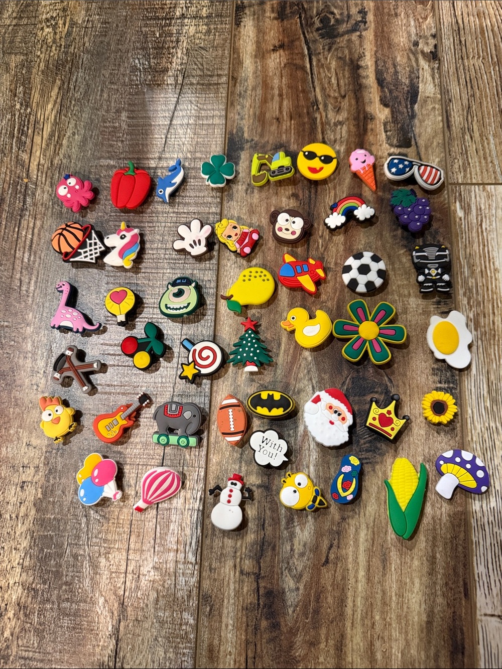 45 Colorful Jibbitz Shoe Charms - Decorative Accessories for Crocs, Preloved